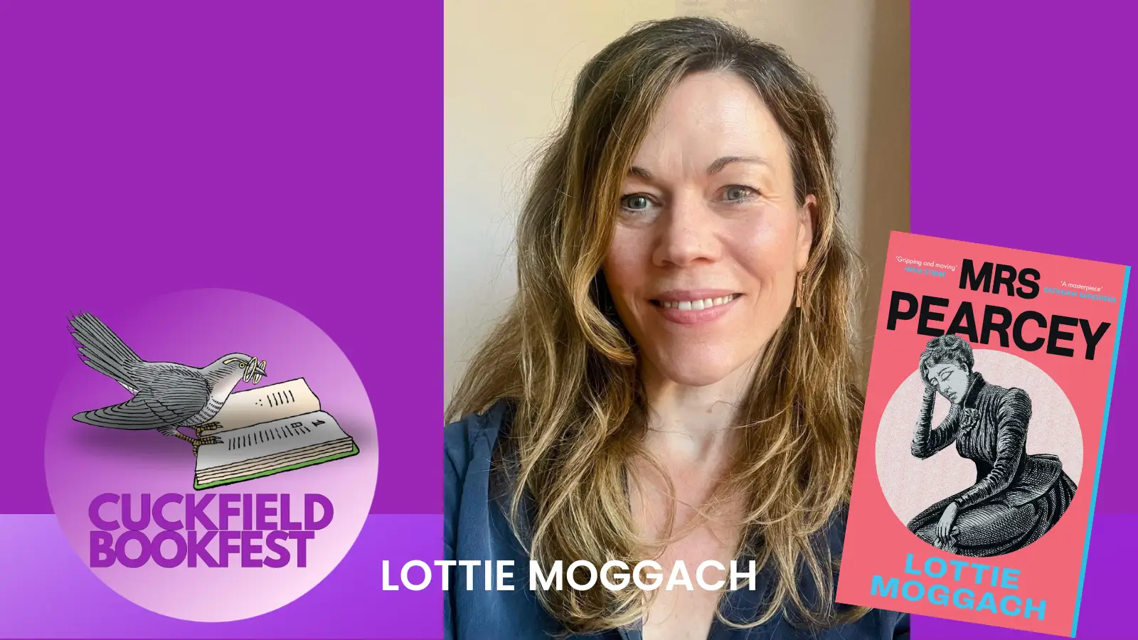 Lottie Moggach author speaking at Cuckfield Book festival 2026