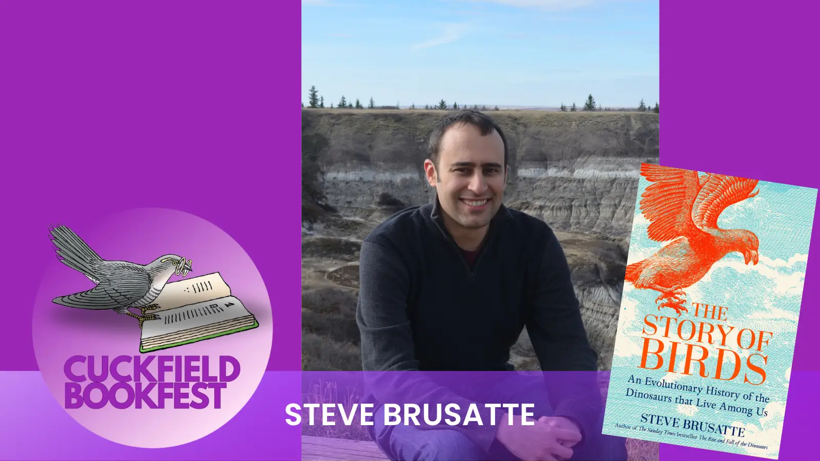 Steve Brusatte palaeontologist and author at Cuckfield Bookfest 2026
